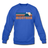 Montana Sweatshirt - Retro Mountain Montana Crewneck Sweatshirt - royal blue