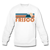 Frisco, Colorado Sweatshirt - Retro Mountain Frisco Crewneck Sweatshirt - white