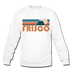 Frisco, Colorado Sweatshirt - Retro Mountain Frisco Crewneck Sweatshirt - white