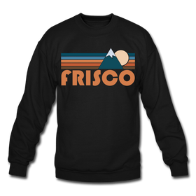 Frisco, Colorado Sweatshirt - Retro Mountain Frisco Crewneck Sweatshirt - black