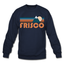 Frisco, Colorado Sweatshirt - Retro Mountain Frisco Crewneck Sweatshirt - navy