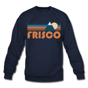 Frisco, Colorado Sweatshirt - Retro Mountain Frisco Crewneck Sweatshirt - navy
