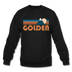 Golden, Colorado Sweatshirt - Retro Mountain Golden Crewneck Sweatshirt - black