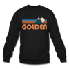 Golden, Colorado Sweatshirt - Retro Mountain Golden Crewneck Sweatshirt - black