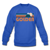 Golden, Colorado Sweatshirt - Retro Mountain Golden Crewneck Sweatshirt - royal blue