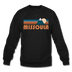 Missoula, Montana Sweatshirt - Retro Mountain Missoula Crewneck Sweatshirt - black