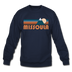 Missoula, Montana Sweatshirt - Retro Mountain Missoula Crewneck Sweatshirt - navy