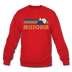 Missoula, Montana Sweatshirt - Retro Mountain Missoula Crewneck Sweatshirt - red