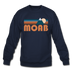 Moab, Utah Sweatshirt - Retro Mountain Moab Crewneck Sweatshirt - navy