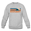 Ridgway, Colorado Sweatshirt - Retro Mountain Ridgway Crewneck Sweatshirt - heather gray