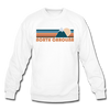 North Carolina Sweatshirt - Retro Mountain North Carolina Crewneck Sweatshirt - white
