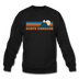 North Carolina Sweatshirt - Retro Mountain North Carolina Crewneck Sweatshirt - black