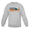 Park City, Utah Sweatshirt - Retro Mountain Park City Crewneck Sweatshirt - heather gray