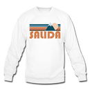 Salida, Colorado Sweatshirt - Retro Mountain Salida Crewneck Sweatshirt - white
