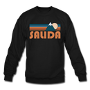 Salida, Colorado Sweatshirt - Retro Mountain Salida Crewneck Sweatshirt - black