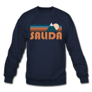 Salida, Colorado Sweatshirt - Retro Mountain Salida Crewneck Sweatshirt - navy