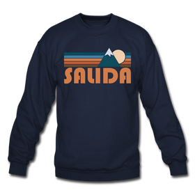 Salida, Colorado Sweatshirt - Retro Mountain Salida Crewneck Sweatshirt - navy