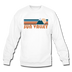 Sun Valley, Idaho Sweatshirt - Retro Mountain Sun Valley Crewneck Sweatshirt - white