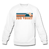 Sun Valley, Idaho Sweatshirt - Retro Mountain Sun Valley Crewneck Sweatshirt - white