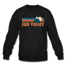 Sun Valley, Idaho Sweatshirt - Retro Mountain Sun Valley Crewneck Sweatshirt - black