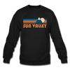 Sun Valley, Idaho Sweatshirt - Retro Mountain Sun Valley Crewneck Sweatshirt - black