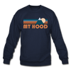 Mount Hood, Oregon Sweatshirt - Retro Mountain Mount Hood Crewneck Sweatshirt - navy