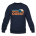 Ouray, Colorado Sweatshirt - Retro Mountain Ouray Crewneck Sweatshirt - navy