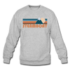 Steamboat, Colorado Sweatshirt - Retro Mountain Steamboat Crewneck Sweatshirt - heather gray