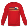 Tennessee Sweatshirt - Retro Mountain Tennessee Crewneck Sweatshirt - red