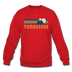 Tennessee Sweatshirt - Retro Mountain Tennessee Crewneck Sweatshirt - red