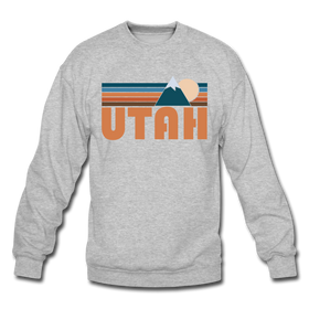 Utah Sweatshirt - Retro Mountain Utah Crewneck Sweatshirt