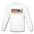 Telluride, Colorado Sweatshirt - Retro Mountain Telluride Crewneck Sweatshirt - white