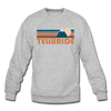 Telluride, Colorado Sweatshirt - Retro Mountain Telluride Crewneck Sweatshirt - heather gray
