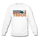 Tahoe, California Sweatshirt - Retro Mountain Tahoe Crewneck Sweatshirt - white