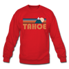 Tahoe, California Sweatshirt - Retro Mountain Tahoe Crewneck Sweatshirt - red