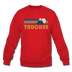 Truckee, California Sweatshirt - Retro Mountain Truckee Crewneck Sweatshirt - red