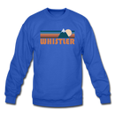 Whistler, Canada Sweatshirt - Retro Mountain Whistler Crewneck Sweatshirt - royal blue