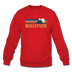 Whistler, Canada Sweatshirt - Retro Mountain Whistler Crewneck Sweatshirt - red