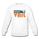 Vail, Colorado Sweatshirt - Retro Mountain Vail Crewneck Sweatshirt - white