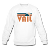 Vail, Colorado Sweatshirt - Retro Mountain Vail Crewneck Sweatshirt - white