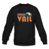 Vail, Colorado Sweatshirt - Retro Mountain Vail Crewneck Sweatshirt - black