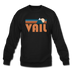 Vail, Colorado Sweatshirt - Retro Mountain Vail Crewneck Sweatshirt - black