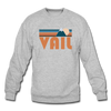 Vail, Colorado Sweatshirt - Retro Mountain Vail Crewneck Sweatshirt - heather gray