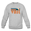 Vail, Colorado Sweatshirt - Retro Mountain Vail Crewneck Sweatshirt - heather gray