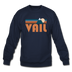 Vail, Colorado Sweatshirt - Retro Mountain Vail Crewneck Sweatshirt - navy