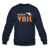 Vail, Colorado Sweatshirt - Retro Mountain Vail Crewneck Sweatshirt - navy