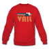 Vail, Colorado Sweatshirt - Retro Mountain Vail Crewneck Sweatshirt - red