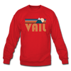 Vail, Colorado Sweatshirt - Retro Mountain Vail Crewneck Sweatshirt - red