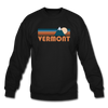 Vermont Sweatshirt - Retro Mountain Vermont Crewneck Sweatshirt - black
