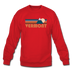 Vermont Sweatshirt - Retro Mountain Vermont Crewneck Sweatshirt - red